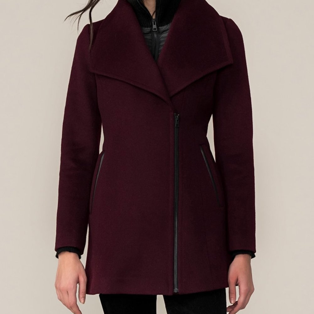 BURGUNDY CLASSIC WOOL COAT